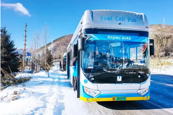 北京冬奥会上的氢燃料电池大巴 北京冬奥会上的氢燃料电池大巴